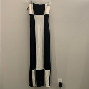 Vintage Jessica McClintock for Gunne Sax Colorblock Black & White Dress Size 3